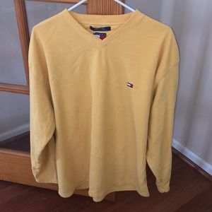 vintage yellow tommy hilfiger oversized sweater